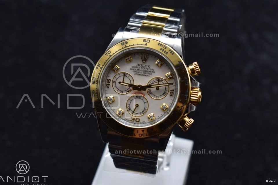 Diamond V YG Of Edition Clean Pearl Mother 116503 Dial on 740 SS White 1:1 SA4130 NewStyle Best Bracelet Daytona 0718